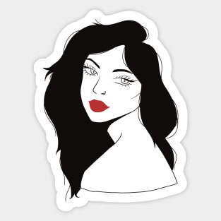 red lips Sticker